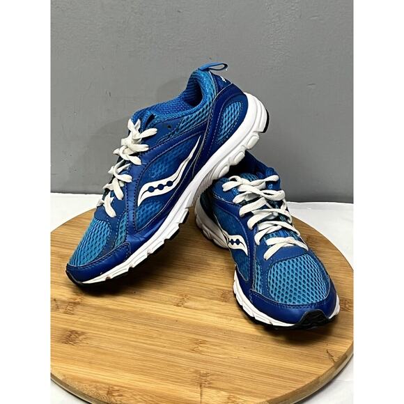 Saucony‎ Grid Fiya Shoes Womens size 7 Blue White 15147-4 Running Sneaker - Picture 1 of 9